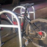 How to Protect Your Bike from Being Stolen. Bike locked in park
