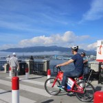 One of the many scenic spots on the Stanley Park Seawall - part of Vancouver cyling
