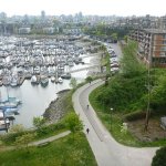 Aerial view of the Seaside Route, taken on a cloudy day