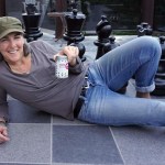 Calli O'Brien, My Matcha Life CEO, also kindly agreed to pose with a tin of my favorite Matcha tea on this giant chess board!