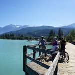 The boardwalk bridge at Green Lake is one of the most beautiful parts of the Whistler Valley Trail