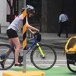 One day I saw about 4 parents transporting kids on the Vancouver separated bike lanes at the same time! - how to safely transport kids on bikes