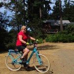 How Many Calories Can You Burn Riding an Ebike? The good news is that I now have proof that you can get significant exercise on an ebike, and also burn plenty of calories. This is Maggie riding her ebike on Protection Island. We were able to cycle around the entire island, thanks to our electric bikes