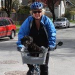 7 of the best women's cycling jackets. Joe took this photo of me enjoying a bike ride with our dog, Billy