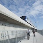 The magnificent new Richmond bridge for skytrains, bikes, and pedestrians