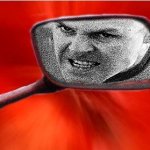 Road rage - angry man in car