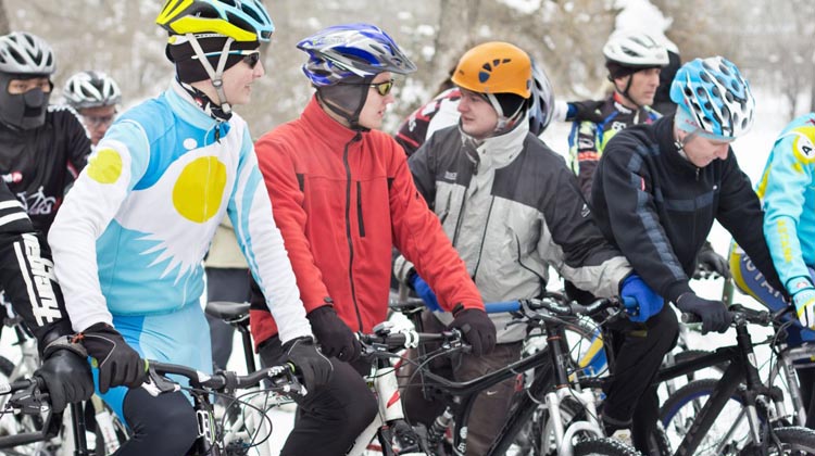 Waterproof cycling jackets - group of cyclists