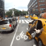 Cyclist getting doored in New York